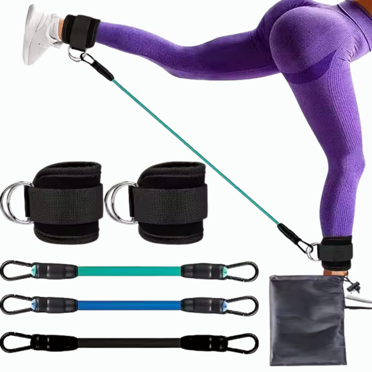 Elastische Trainingsausrüstung für Gesäß und Beine