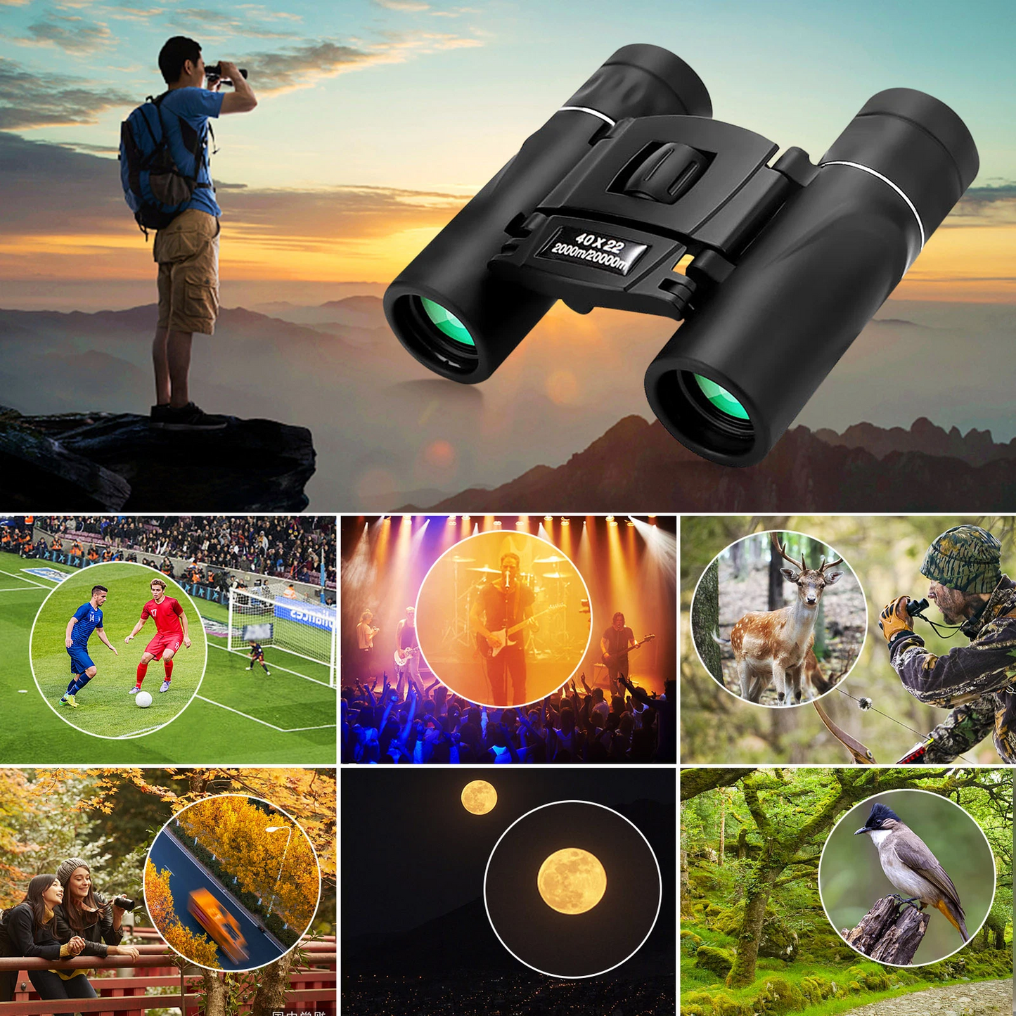 Marcherelle™ – Jumelles Compactes 8x avec Lentilles Haute Définition