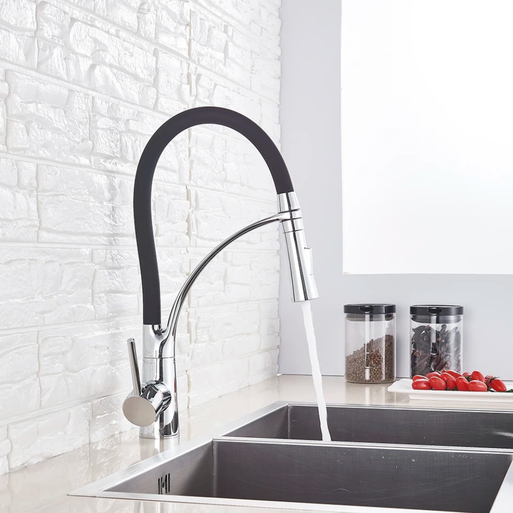 Eleganter Küchenmischer mit Brause und 2 Funktionen