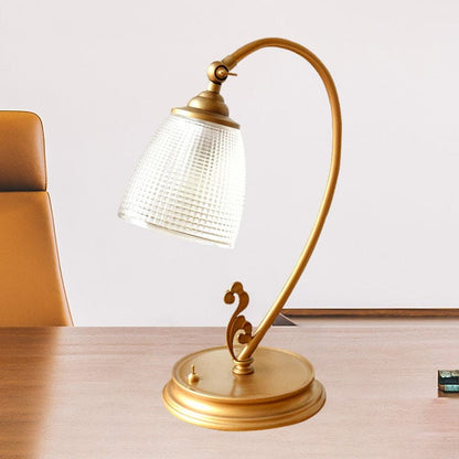 Elegante Lampe aus antikem Goldmetall