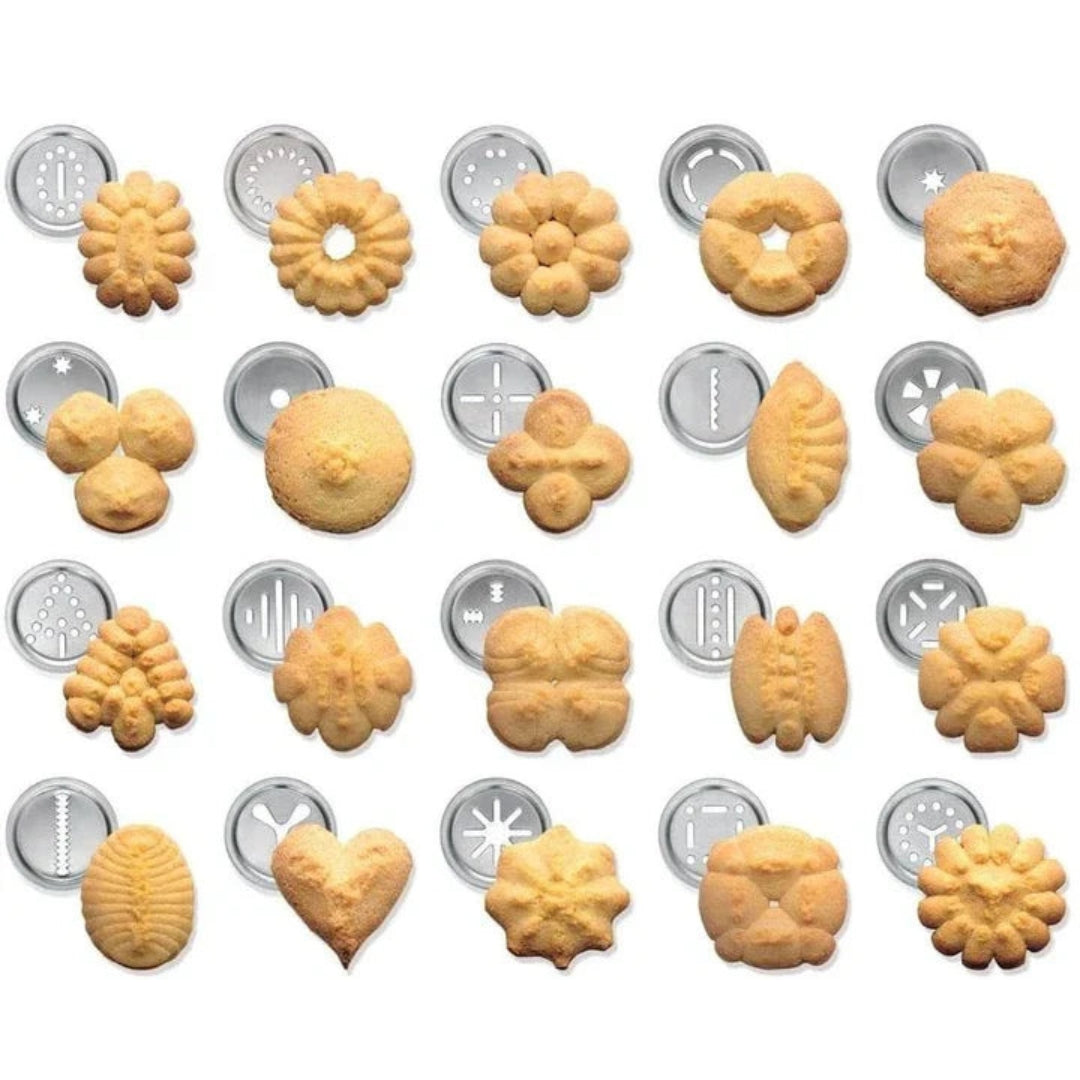 Aluminium-Keksausstecher mit 20 Formen und 4 Aufsätzen