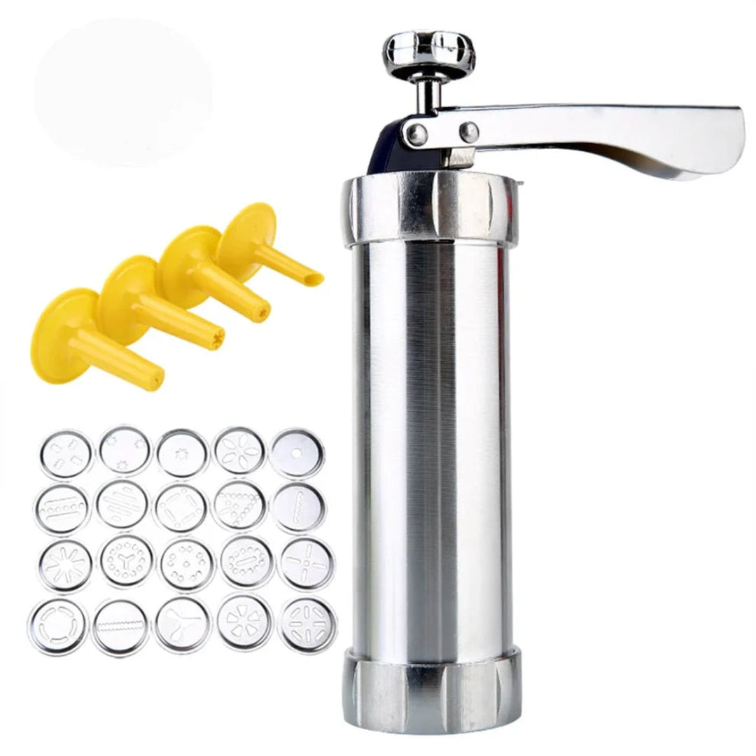 Aluminium-Keksausstecher mit 20 Formen und 4 Aufsätzen