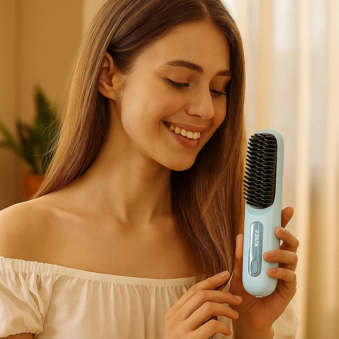 Elektrische Glättbürste – Schnelles Glätten und Anti-Frizz-Glanz