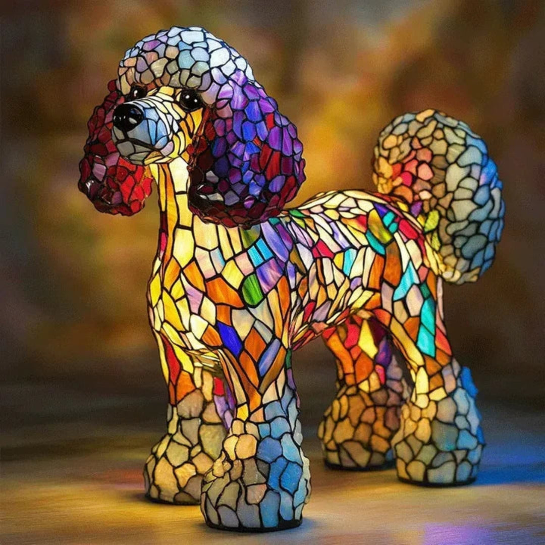 Lustige LED-Hundelampe in Farbe