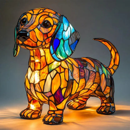 Lustige LED-Hundelampe in Farbe