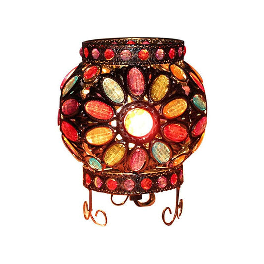 Lampe de Chevet Bronze avec Perles Colorées - Santeova
