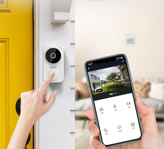 Sonnette Connectée WiFi avec Caméra HD et Alarme - Santeova