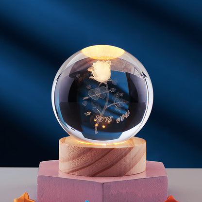 Elegante Kristall-Nachtlampe