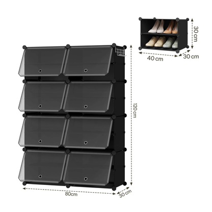 Kompakter faltbarer und modularer Schuhschrank