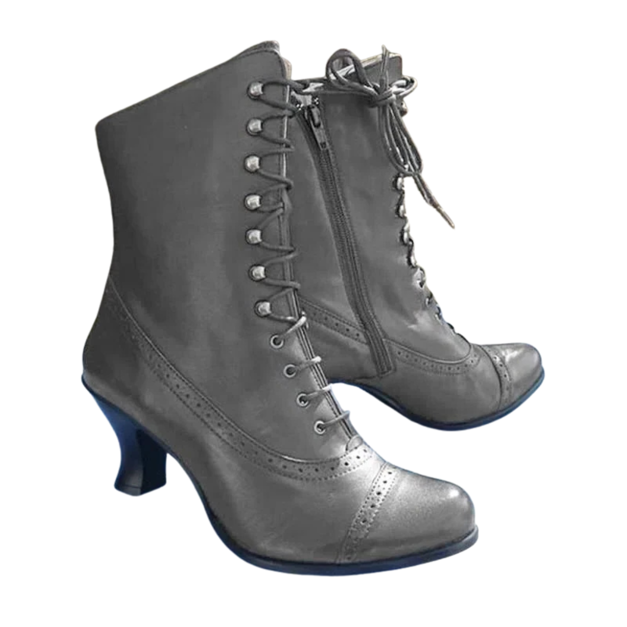 Elegante schwarze Damen-Stiefeletten aus PU