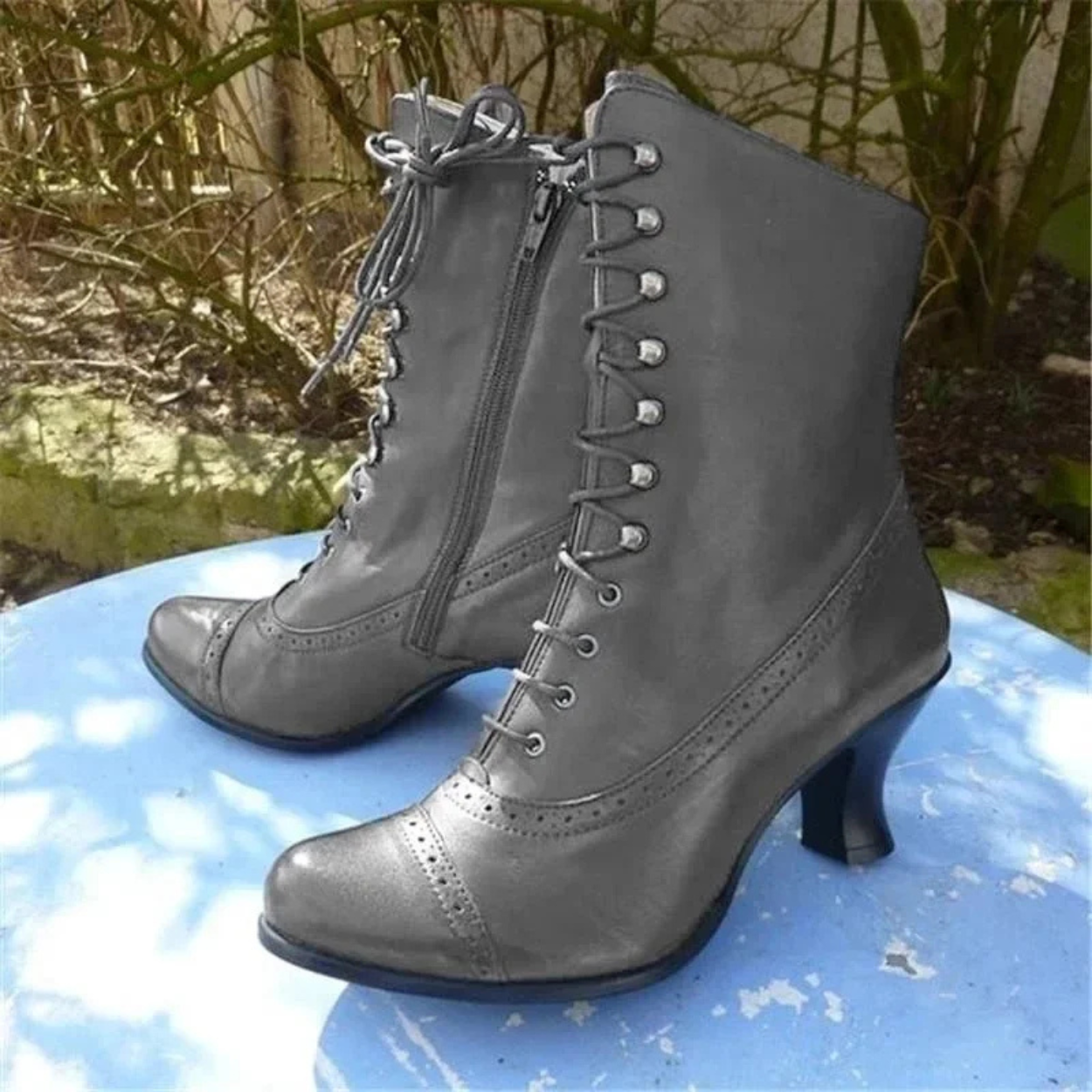 Elegante schwarze Damen-Stiefeletten aus PU
