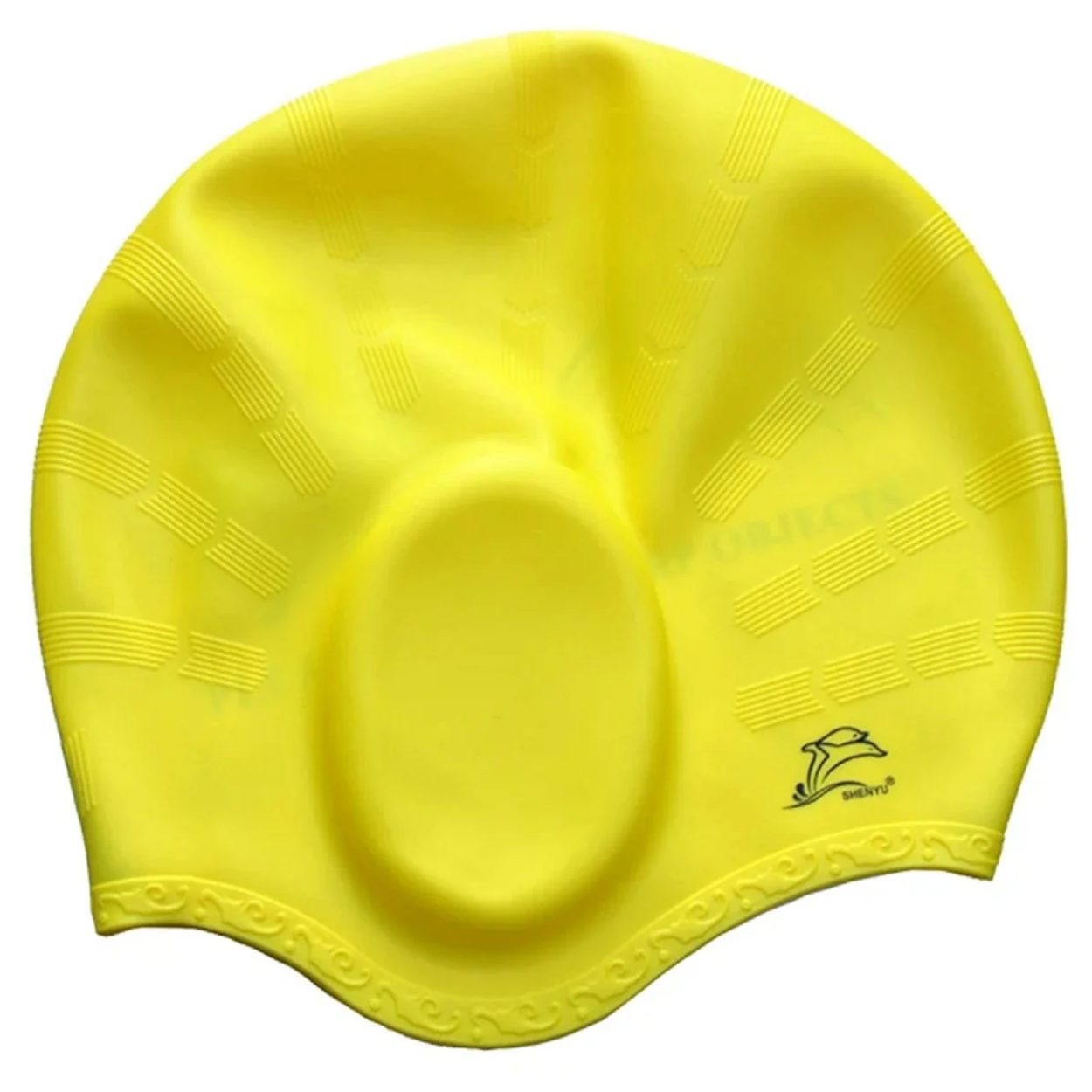 Wasserdichte Duschhaube aus Gummi mit Ohrenschutz
