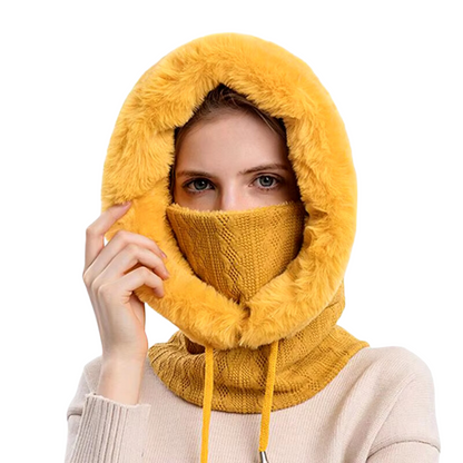 3-in-1 Fleece-Gesichtsmaske mit Schal und Mütze