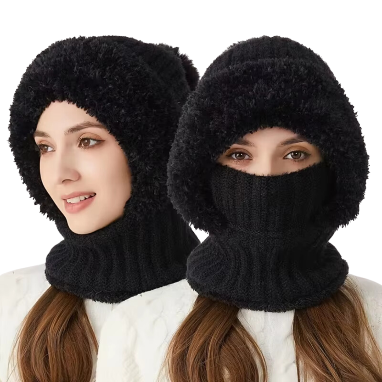 Weiche und warme Samtmütze für Damen