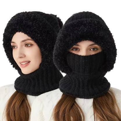 Weiche und warme Samtmütze für Damen