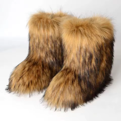 Retro-Modische gefütterte Stiefel
