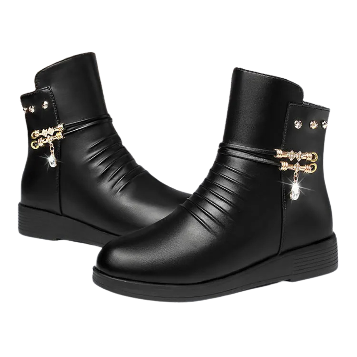 Warme und bequeme Winterstiefeletten aus elegantem Wildleder