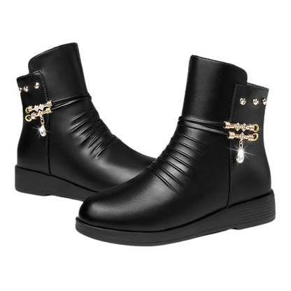 Warme und bequeme Winterstiefeletten aus elegantem Wildleder