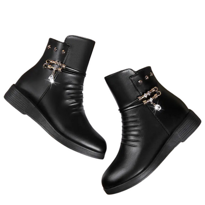 Warme und bequeme Winterstiefeletten aus elegantem Wildleder