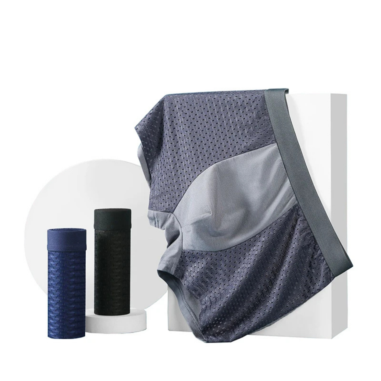 Atmungsaktive und leichte Herren-Boxershorts aus Eis-Seide