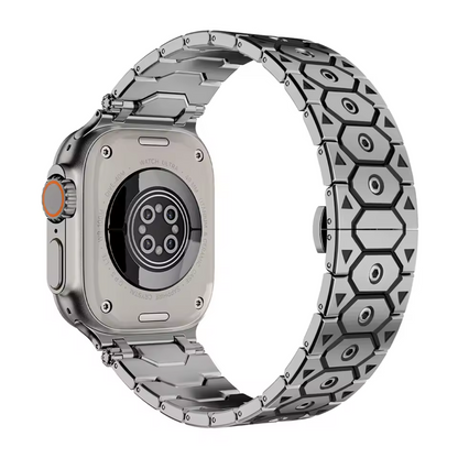 Elegantes schwarzes Metallarmband für Apple Watch