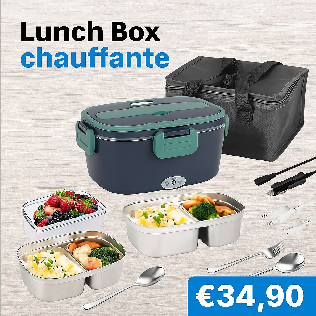 Beheizbare Lunchbox mit Thermos für warme Mahlzeiten