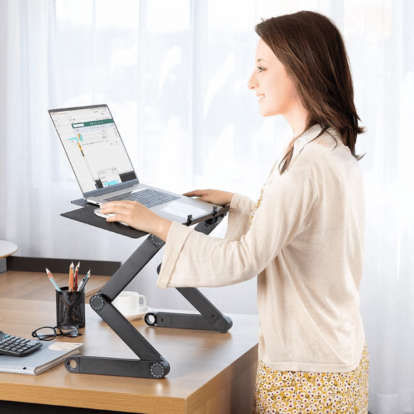 Support Ordinateur Portable Réglable 360° pour Bureau et Maison - Foivo