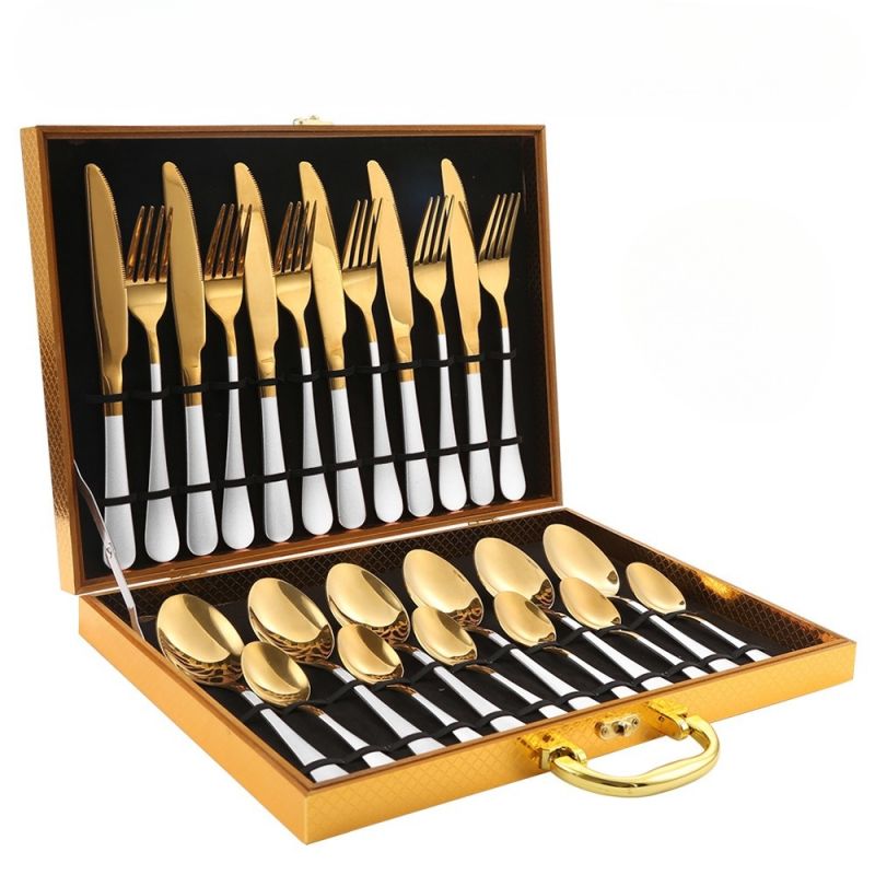Elegante Edelstahl-Küchenutensilien 24 Teile