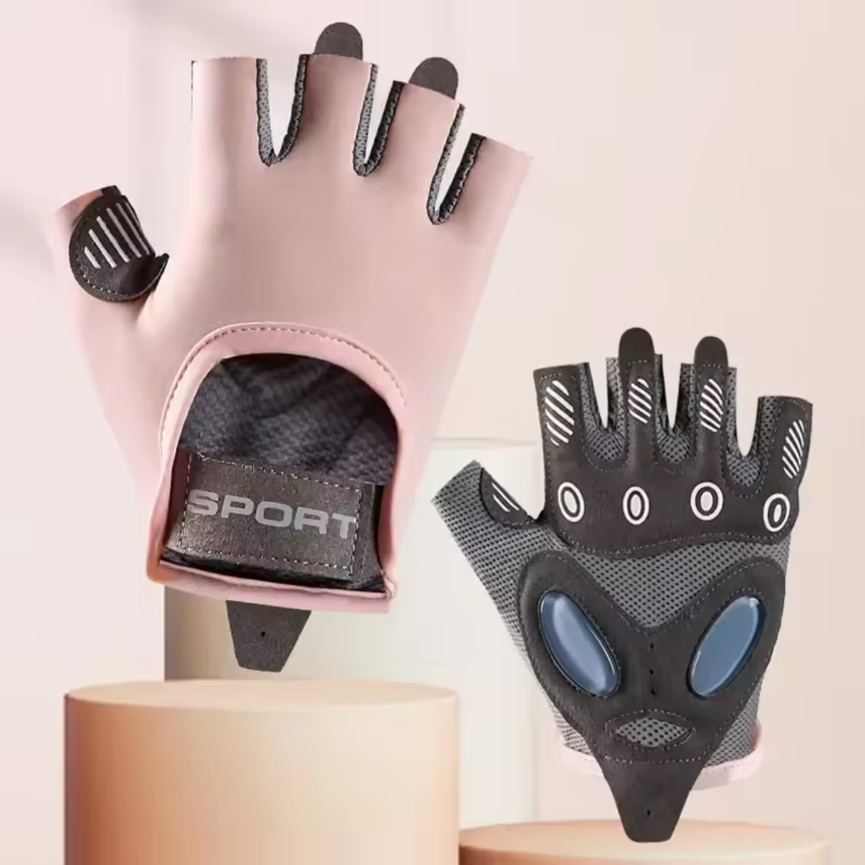 Atmungsaktive Sporthandschuhe mit Grip für Krafttraining