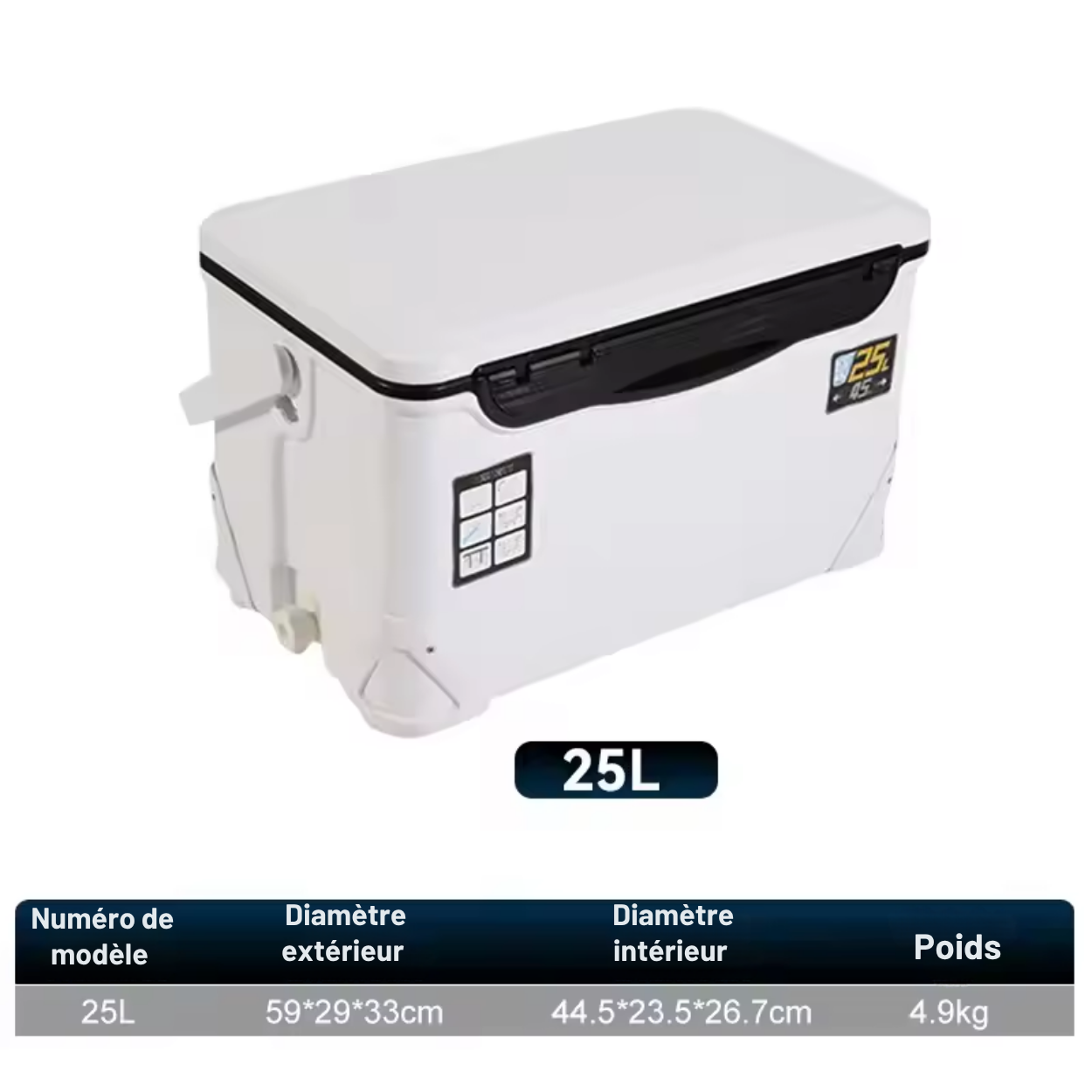 Isolierte und robuste Angelkühlbox