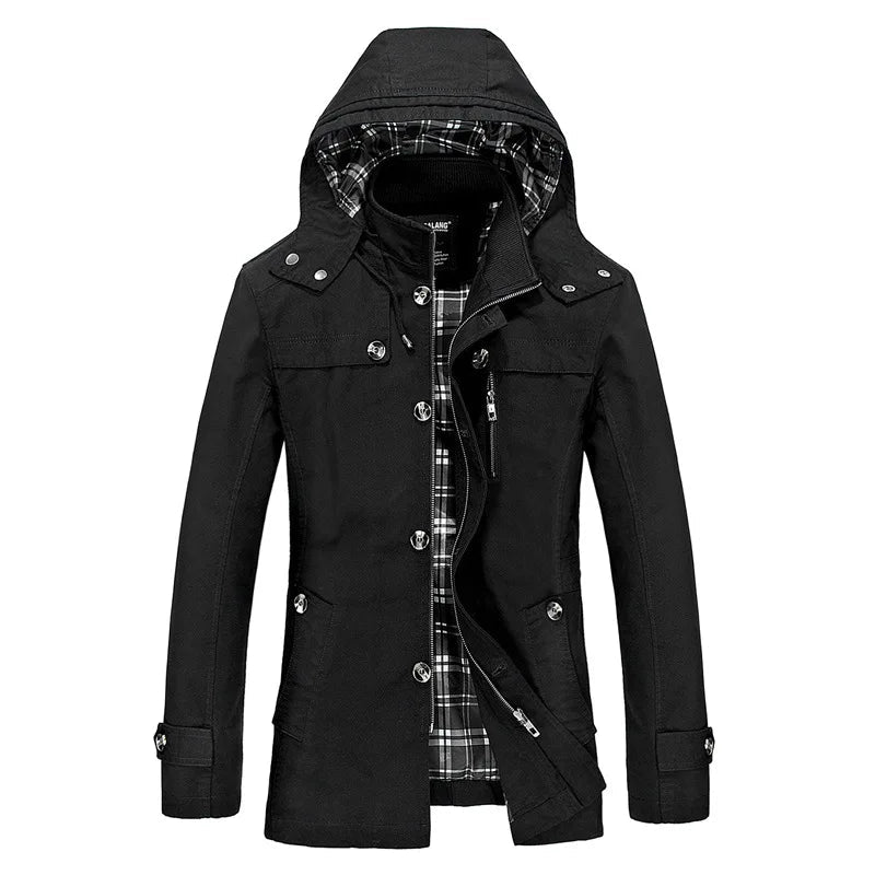 Wasserdichte Herren-Winterjacke, schmale Passform