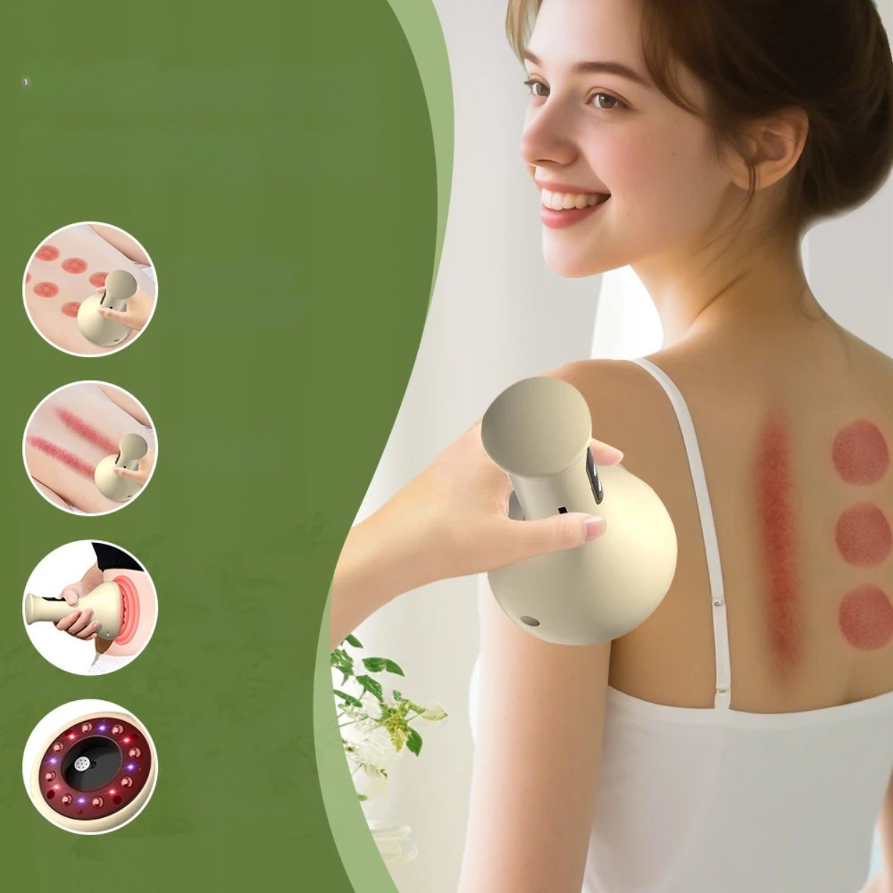 Multifunktionale elektrische Gua Sha Schröpfköpfe für Körpermassage