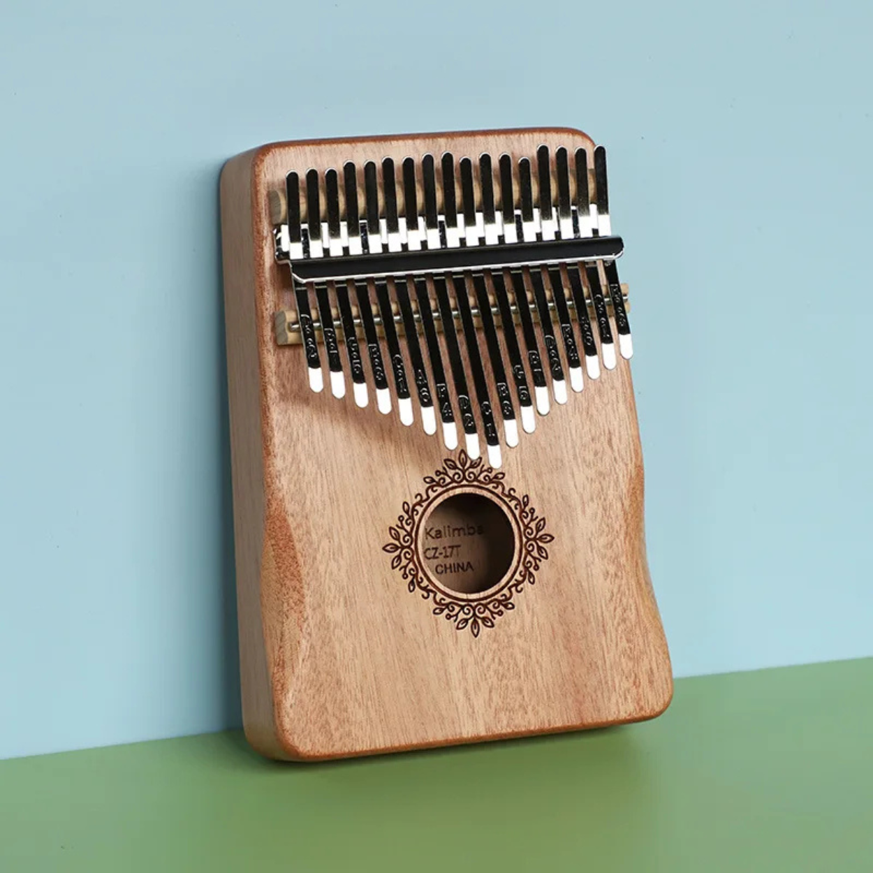 Tragbare 17-Tasten Holz-Kalimba mit Daumenklavier