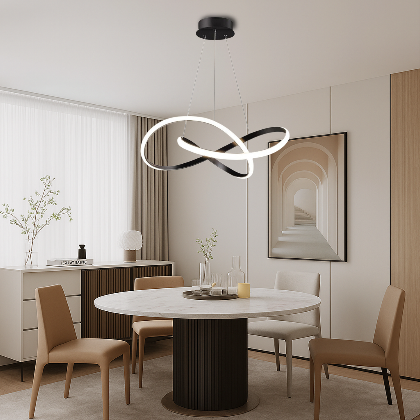Luminaire Salle à Manger LED Moderne Suspendu - Foivo