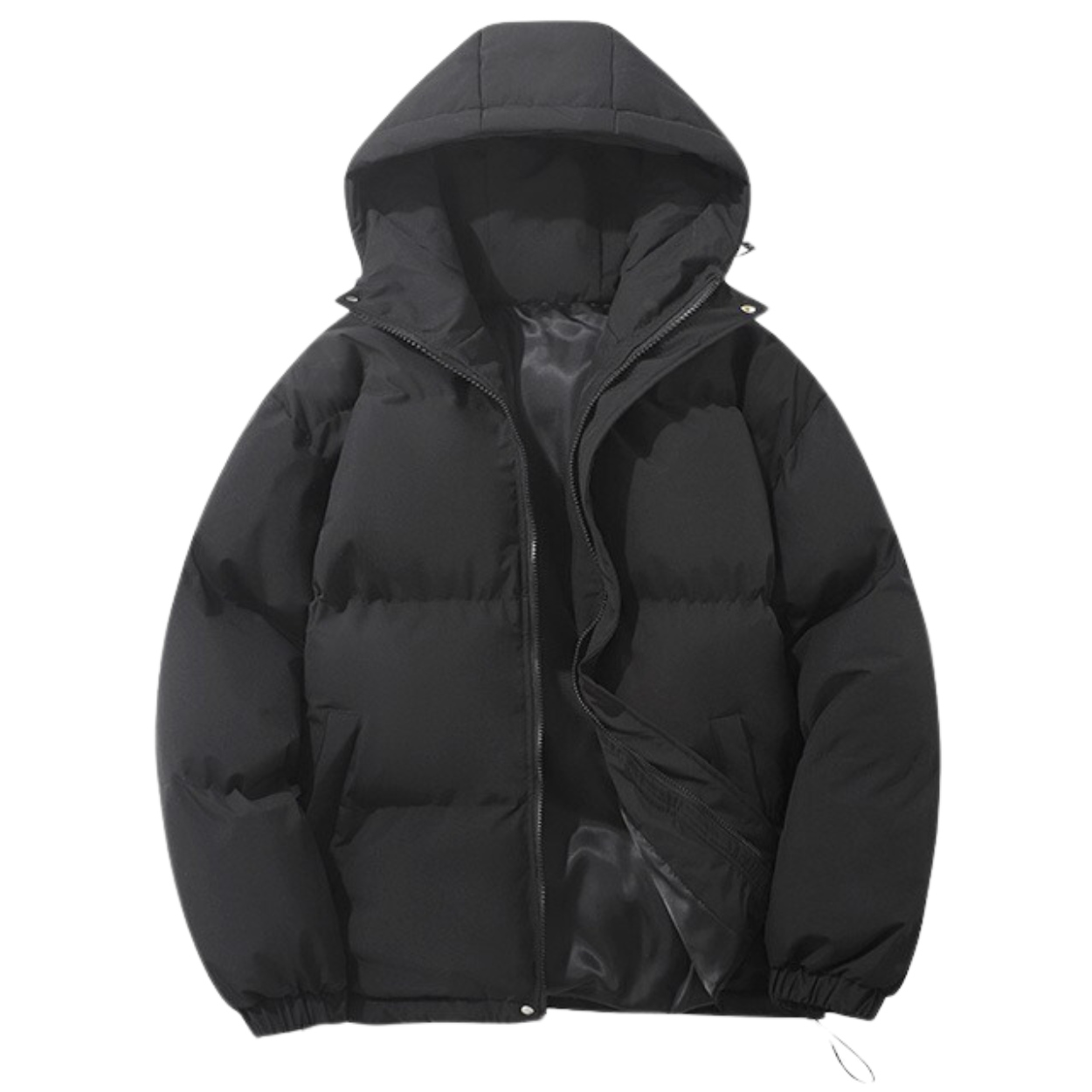 Unisex-Wintermantel mit Baumwollfutter und abnehmbarer Kapuze