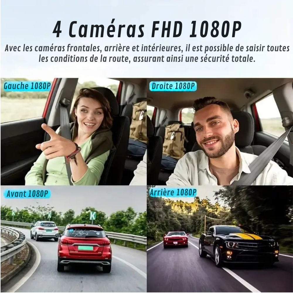 Marcherelle™ – Caméra de Voiture 4K UHD avec GPS Intégré