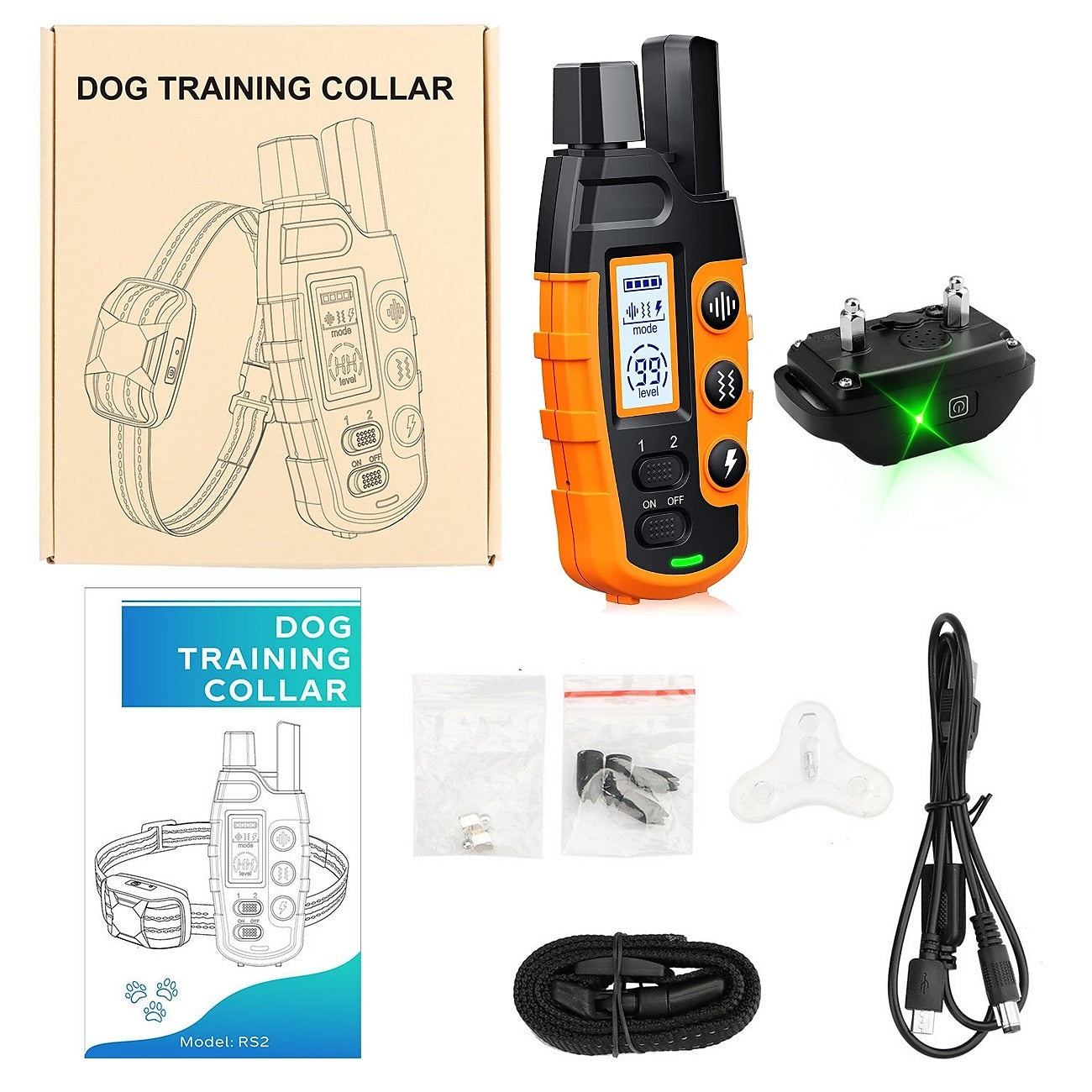 Marcherelle™ – Collier de Dressage Chien, Étanche avec 3 Modes Réglables