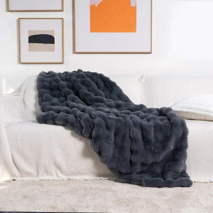 Marcherelle™ – Couverture Lestée en Fausse Fourrure Ultra Douce & Relaxante