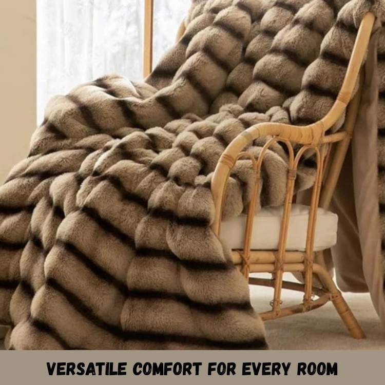 Marcherelle™ – Couverture en Fausse Fourrure de Lapin Luxueuse et Douce