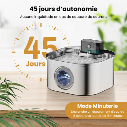 Marcherelle™ – Fontaine à Chat sans fil 3 Modes pour eau Propre et Fraîche