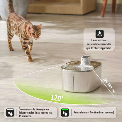 Marcherelle™ – Fontaine à Eau pour Chat sans Fil 4 L, Batterie Longue Durée
