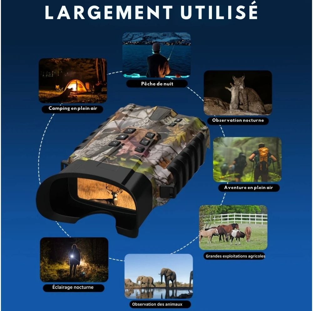 Marcherelle™ – Jumelles Vision Nocturne HD 500m Militaire