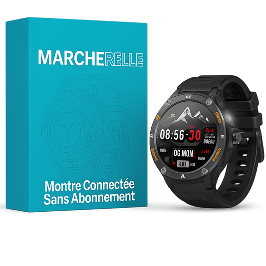 Marcherelle™ – Montre Connectée Homme Écran HD avec Boussole Intégrée