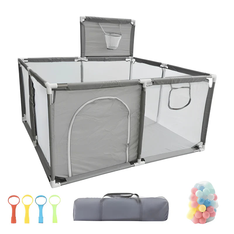 Marcherelle™ – Parc Bébé Polyvalent Sécurisé & Modulable