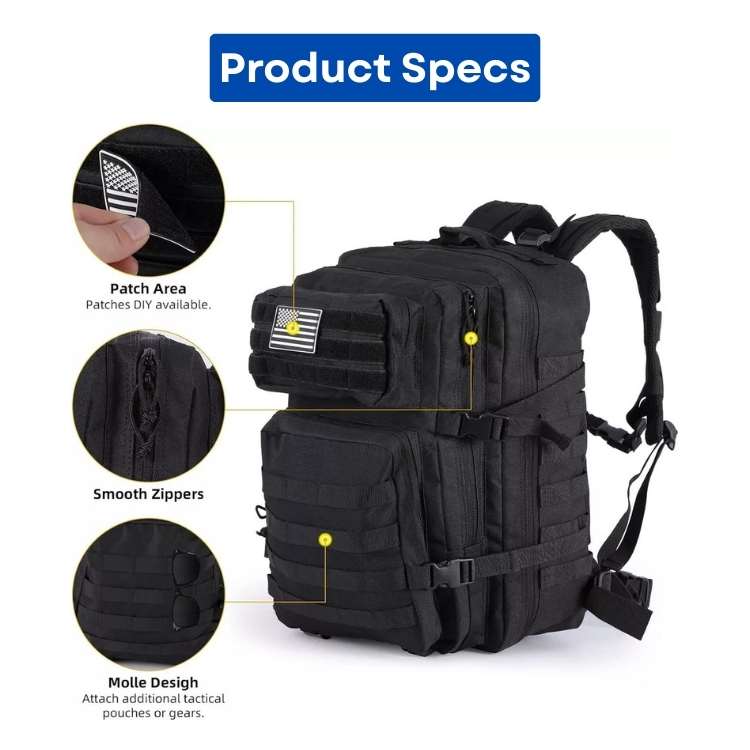 Marcherelle™ – Sac à Dos Tactique Durable et Résistant aux Intempéries