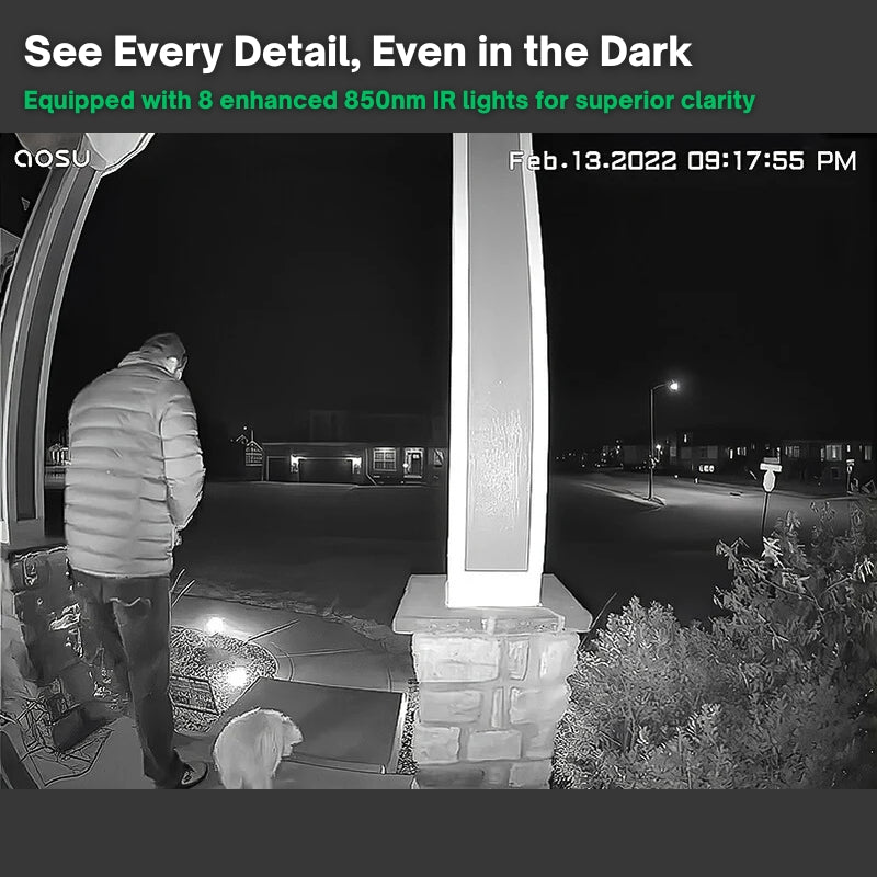 Marcherelle™ | Sonnette Vidéo HD Sans fil pour Sécurité du Maison