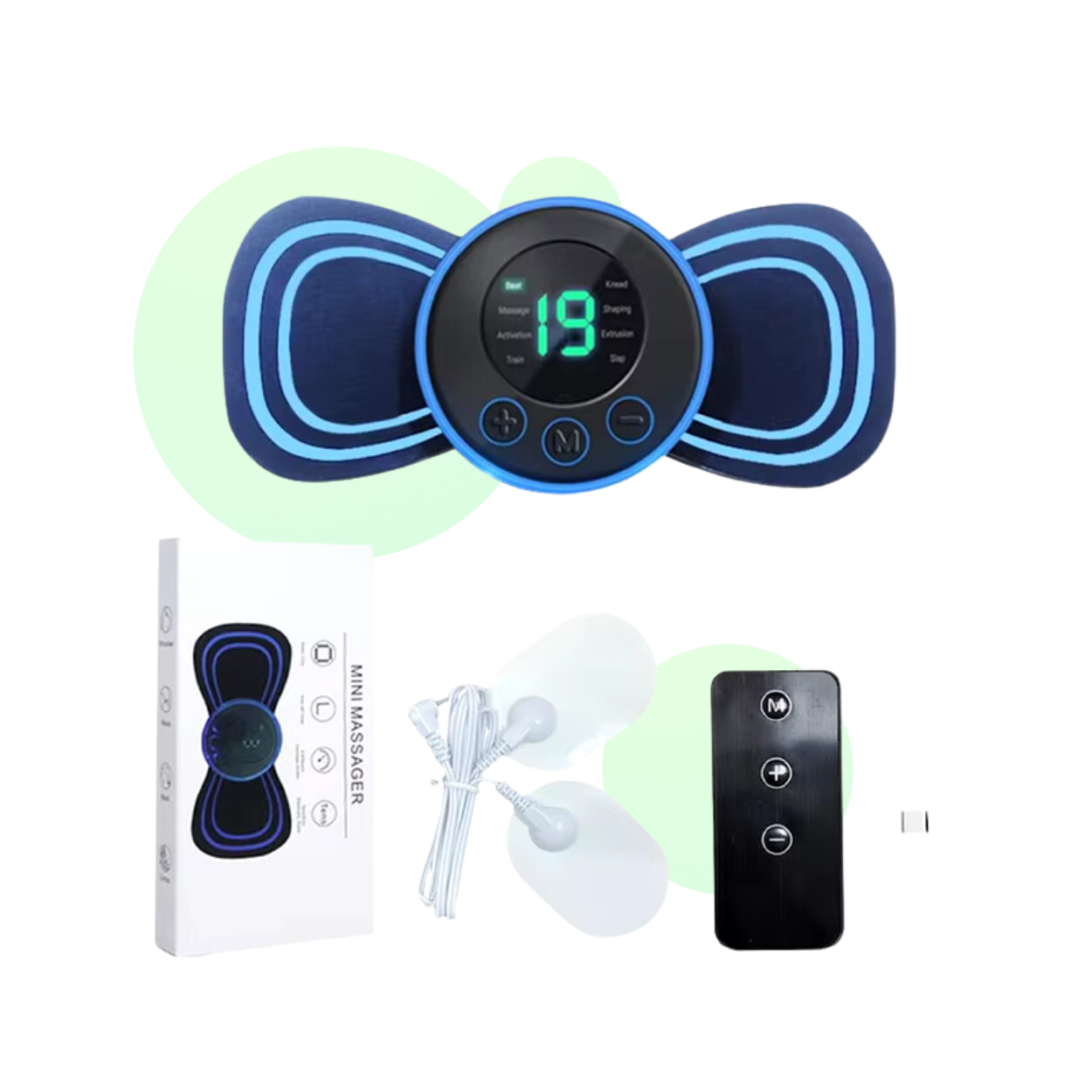 Masseur Électrique Portable avec Patchs Adhésifs - Marcherelle