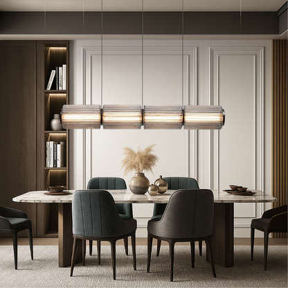 Elegante LED-Hängeleuchte aus Glas