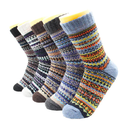 Warme und weiche Woll- und Kaschmirsocken, 5 Paar