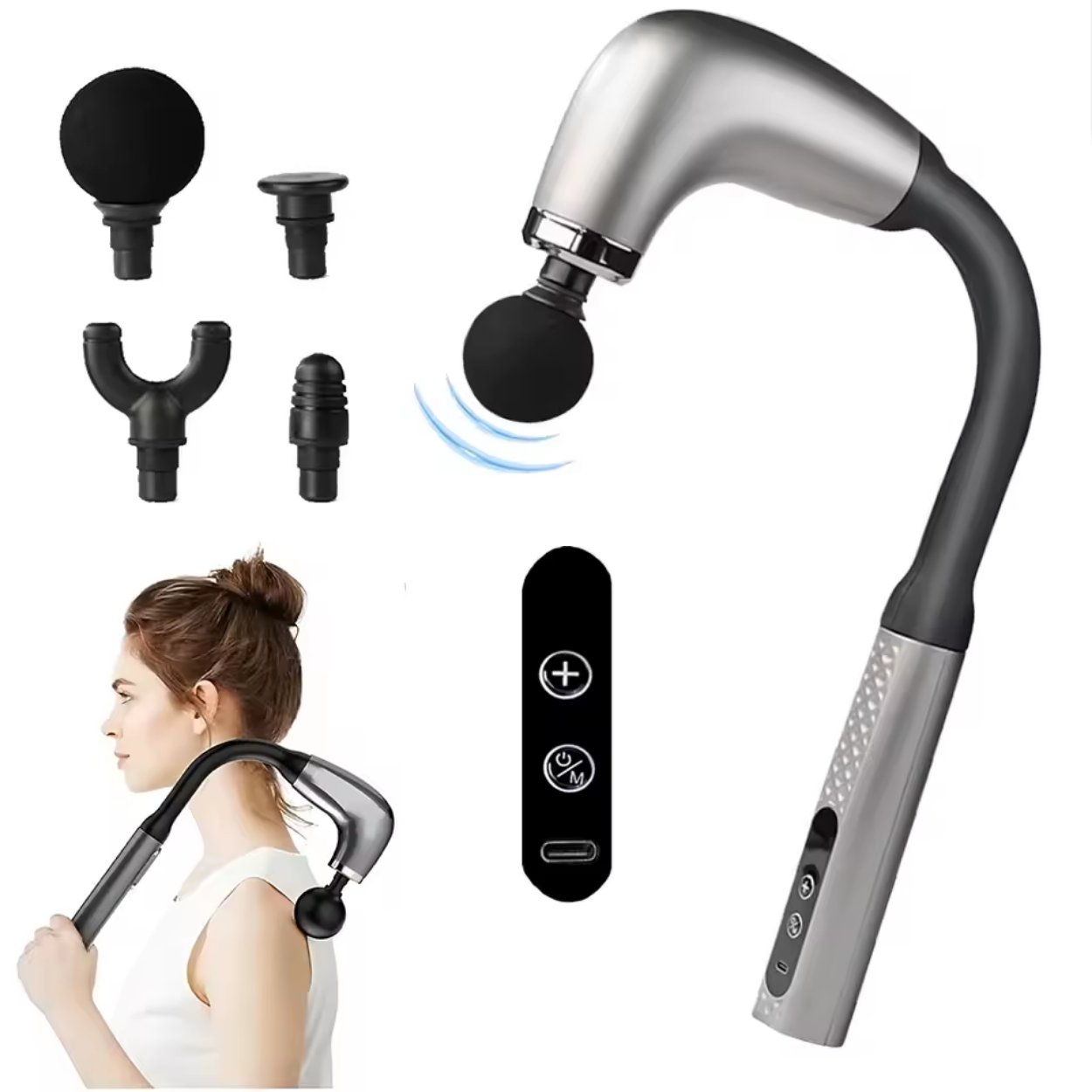 Professionelle Massagepistole mit ergonomischem Griff
